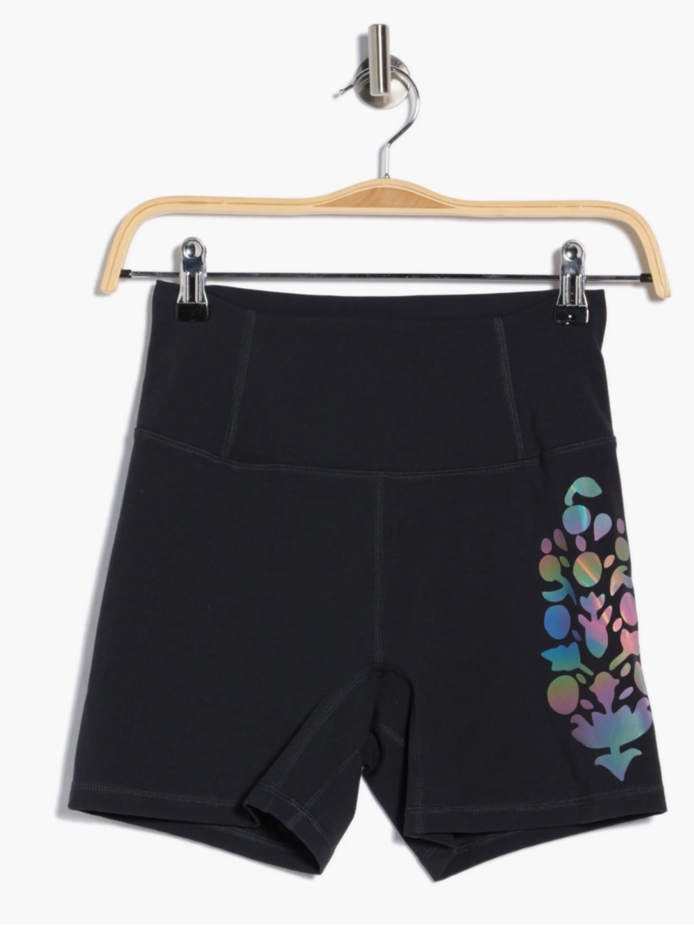 NWT Free People Movement Metallic Logo Never Better Biker Shorts - Picture 3 of 8